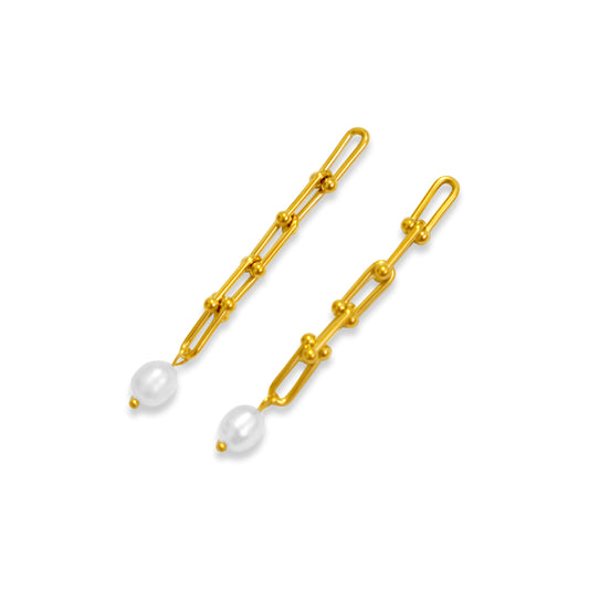 Victoria Pearl Dangling Earrings